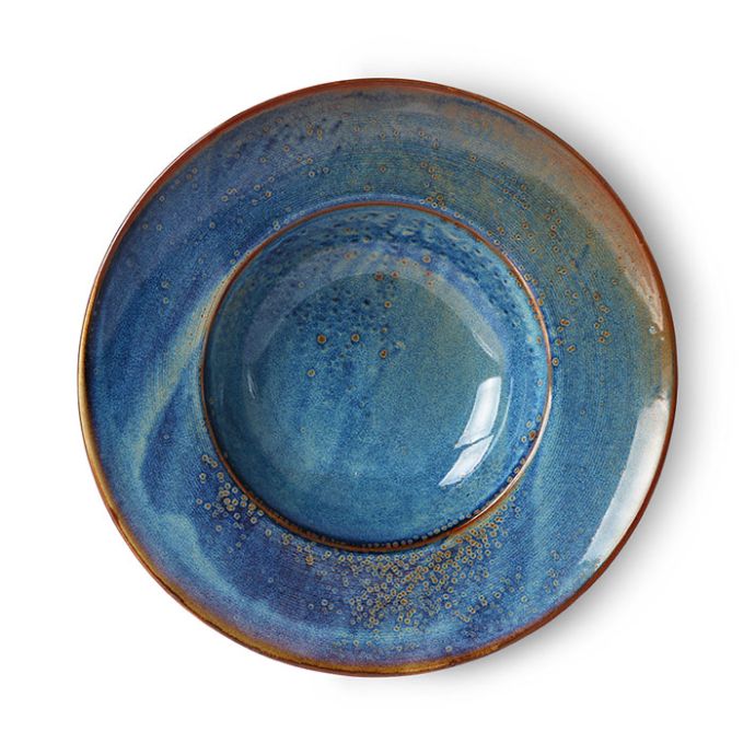 Keramický talíř na těstoviny Rustic Blue