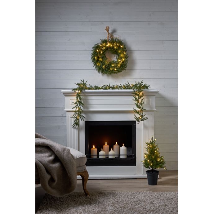 Svítící vánoční věnec Thuja 45 cm