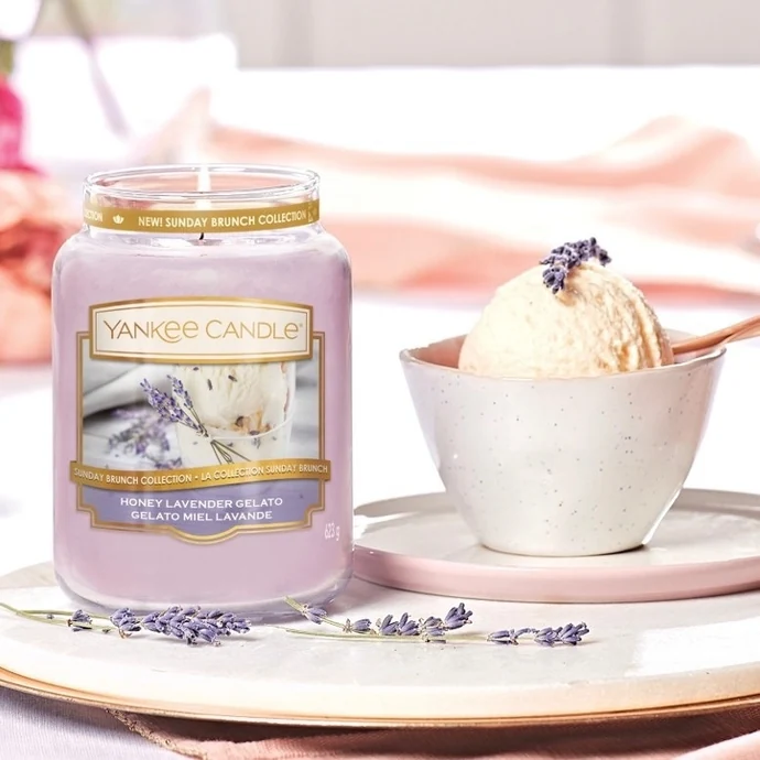 Svíčka Yankee Candle 411g - Honey Lavender Gelato