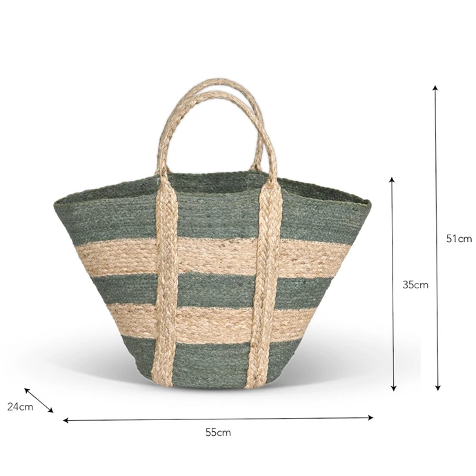 Jutová taška Market Rosemary Stripe