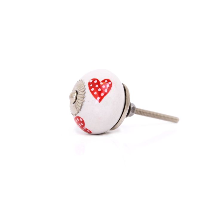 Porcelánová úchytka Red Heart