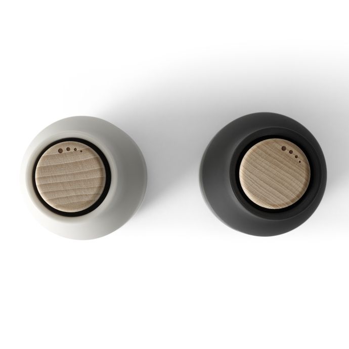 Mlýnek na sůl a pepř Bottle Ash/Carbon - set 2 ks