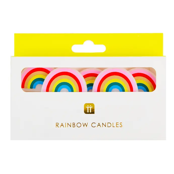 Dortové svíčky Rainbow Brights 5 ks