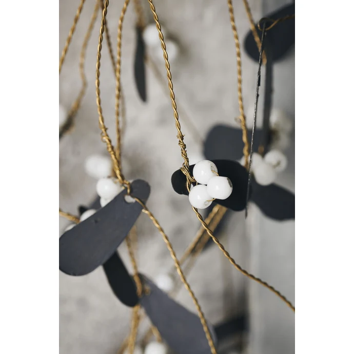 Kovové dekorativní jmelí Mistletoe Black