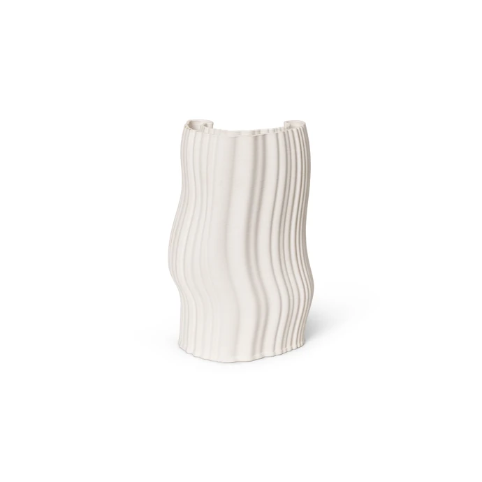 Kameninová váza Moire Off-white 30 cm