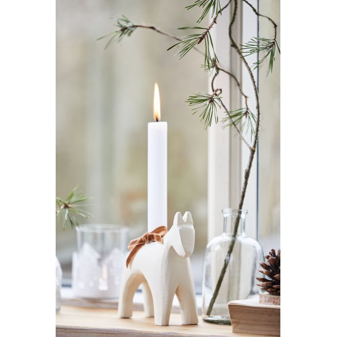 Vysoká svíčka Rustic White 18cm