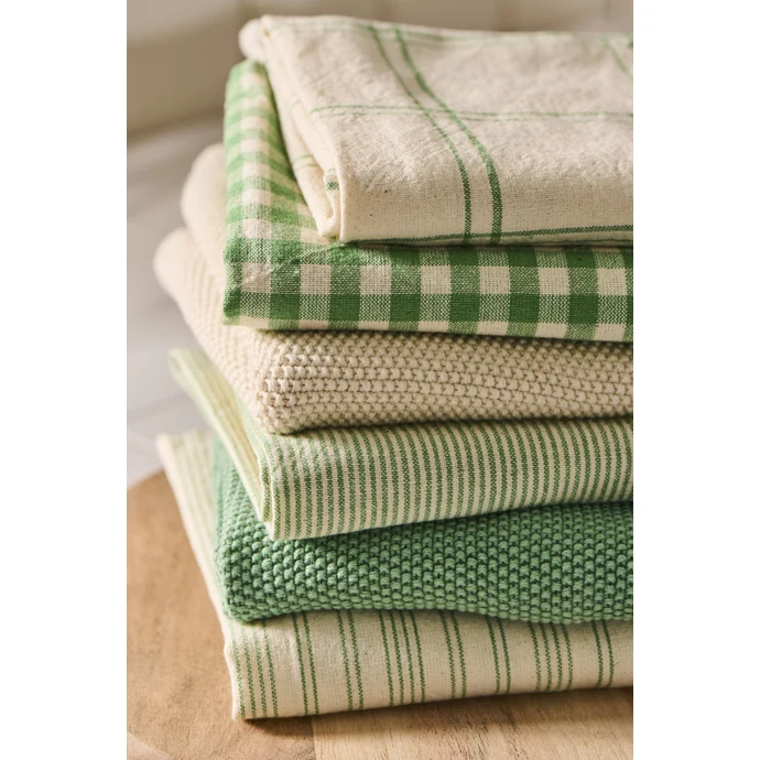 Utěrka Eskild Natural/Green check