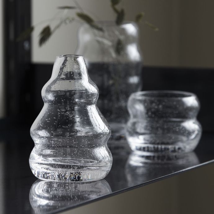 Skleněná váza Srina Clear 11 cm