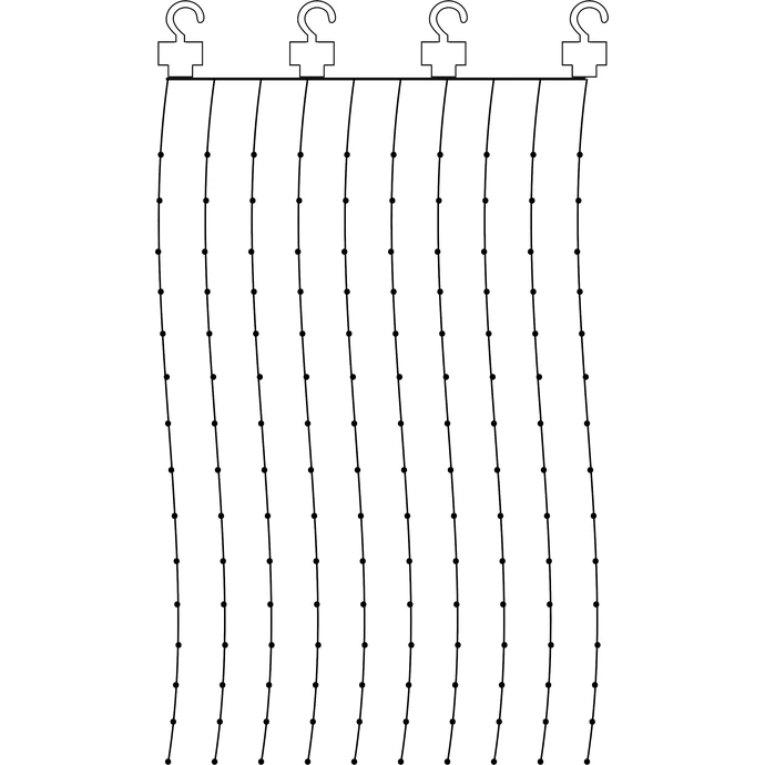 Světelný LED závěs Light Chain Dew Drop 100 x 200 cm