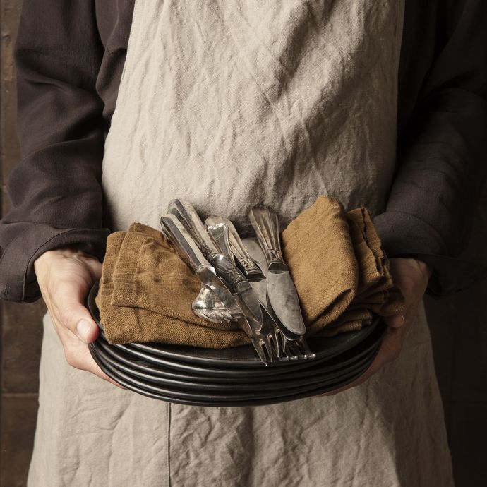 Látkové ubrousky Linen Cinnamon - set 2 ks