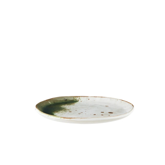 Dezertní talíř White/Green/Natural 21 cm