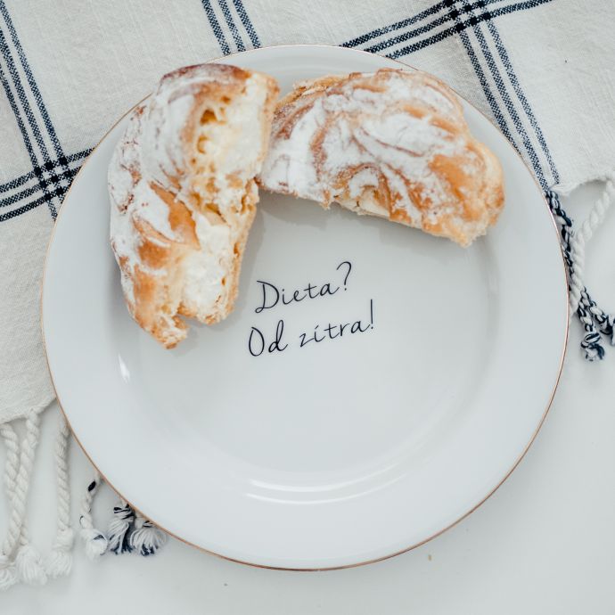 Dezertní talířek Dieta? Od zítra! 19 cm