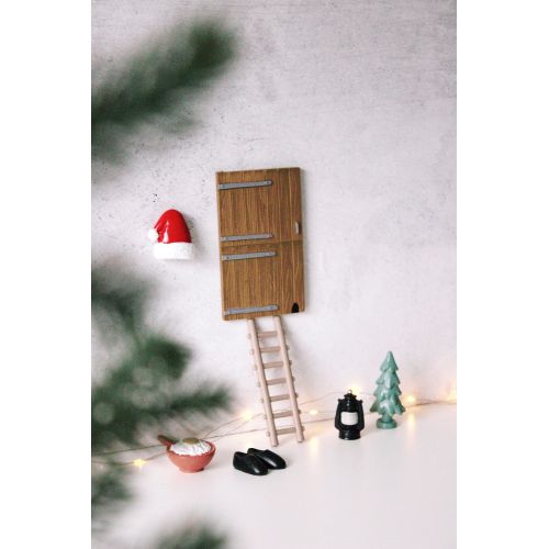 Dekorativní dvířka pro vánoční skřítky Elf Door - set 7 ks