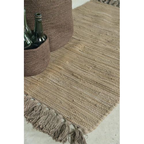 Bavlěný koberec Patchwork Dark Brown 60x90cm