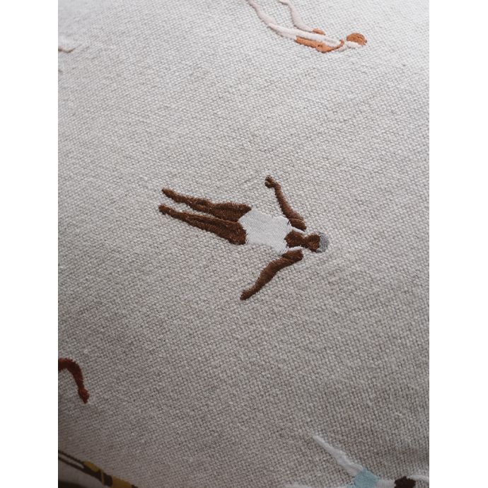 Vyšívaný povlak na polštář Swimmers 48x48cm