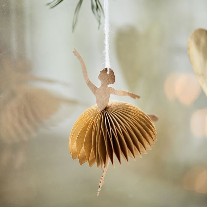 Papírová ozdoba Ballerina Brown Paper