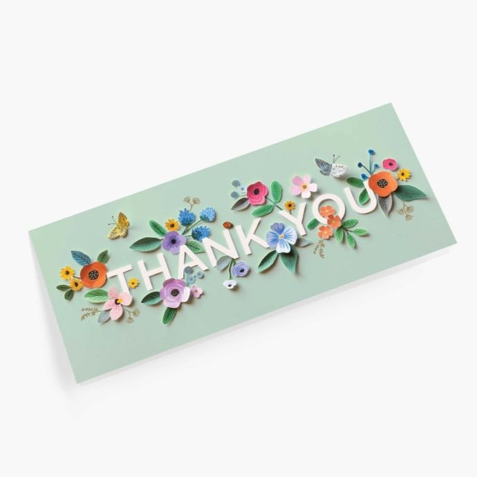 Přání Cut Paper Thank You