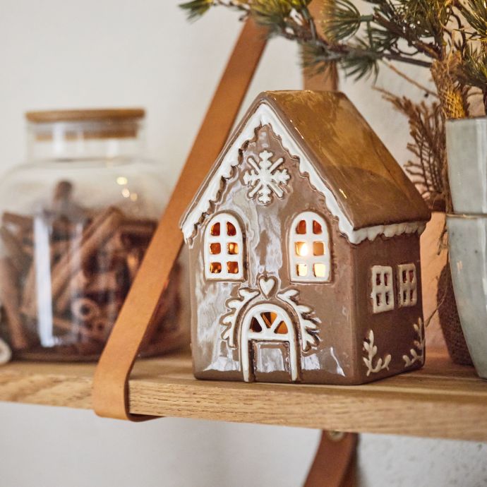 Keramický svícen Stillenat Gingerbread Snowflake