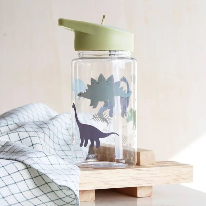 Dětská lahev s brčkem Dinosaurus 450 ml