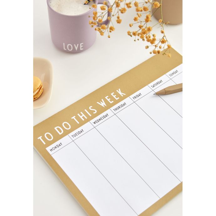 Týdenní plánovač Weekly Planner Beige