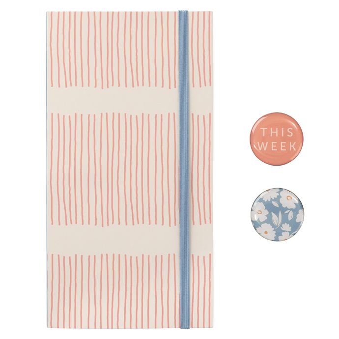 Týdenní plánovač jídla a nákupů Meal Planner Stripe