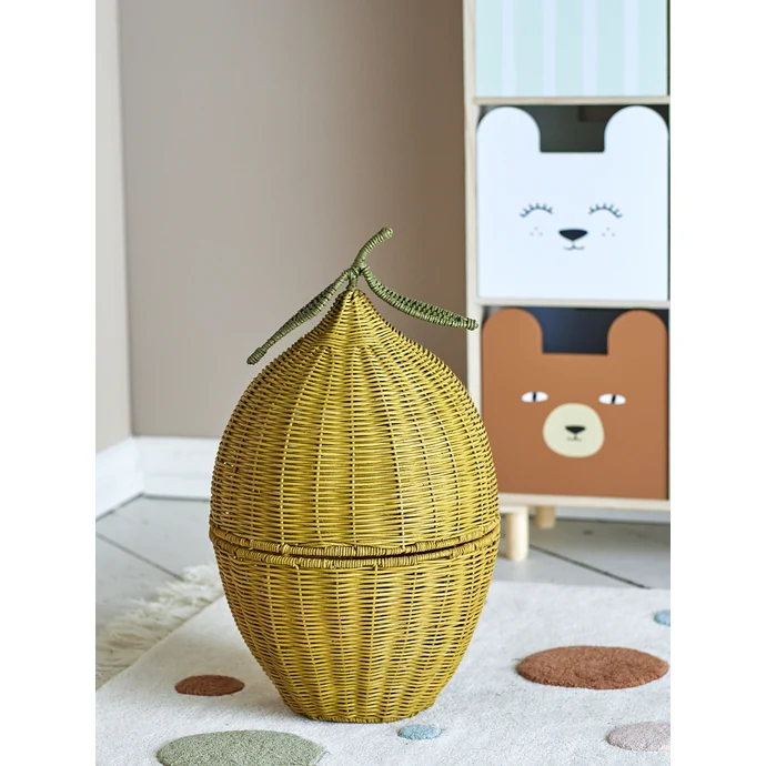 Úložný ratanový koš Sage Yellow