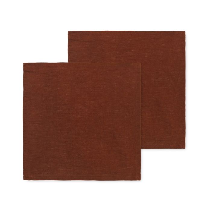 Látkové ubrousky Linen Cinnamon - set 2 ks