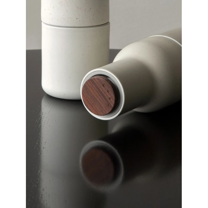 Mlýnek na sůl a pepř Bottle Ceramic Sand Walnut - set 2 ks