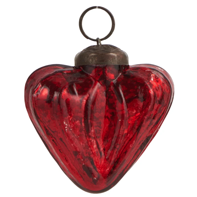 Vánoční ozdoba Vintage Heart Red 5cm