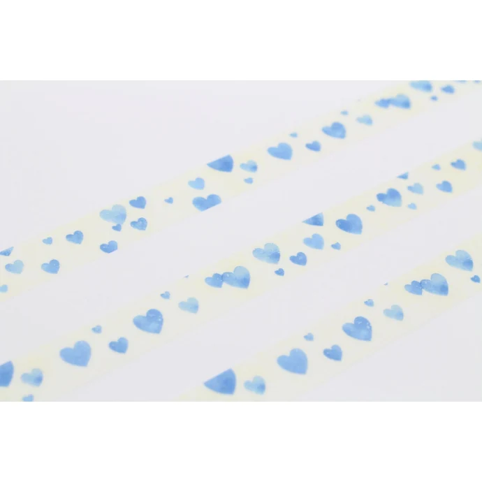 Japonská papírová páska Heart Stamp Blue