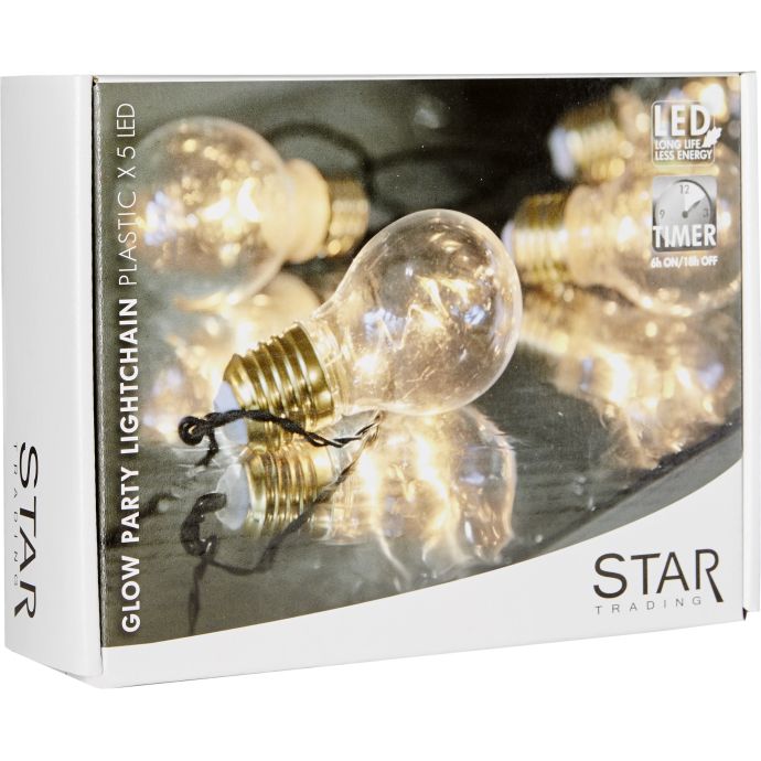 Světelný LED řetěz Glow - 5 žárovek