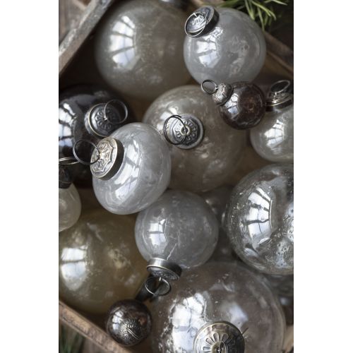 Vánoční ozdoba Onion Silver Shaped Grey