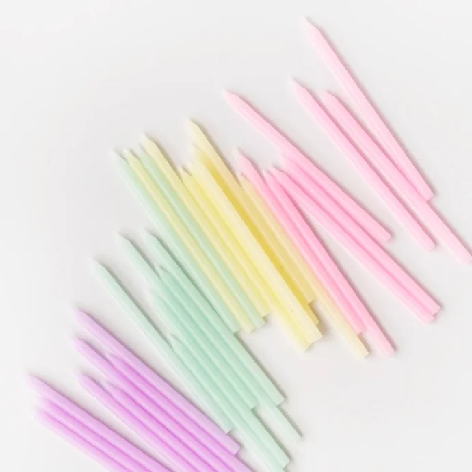 Dortové svíčky Pastel Candles 16 ks