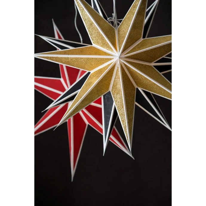 Závěsná svítící hvězda Kristall Gold 60 cm