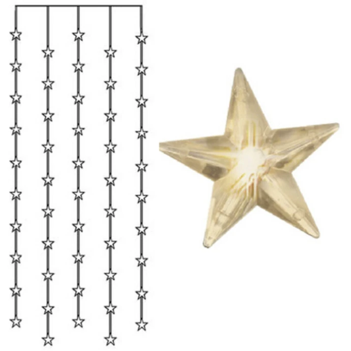 Světelný řetěz s hvězdičkami Star Curtain 90 cm