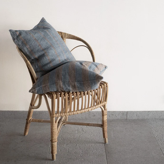 Lněný povlak na polštář Melvin Beige Stripes 50 x 50 cm