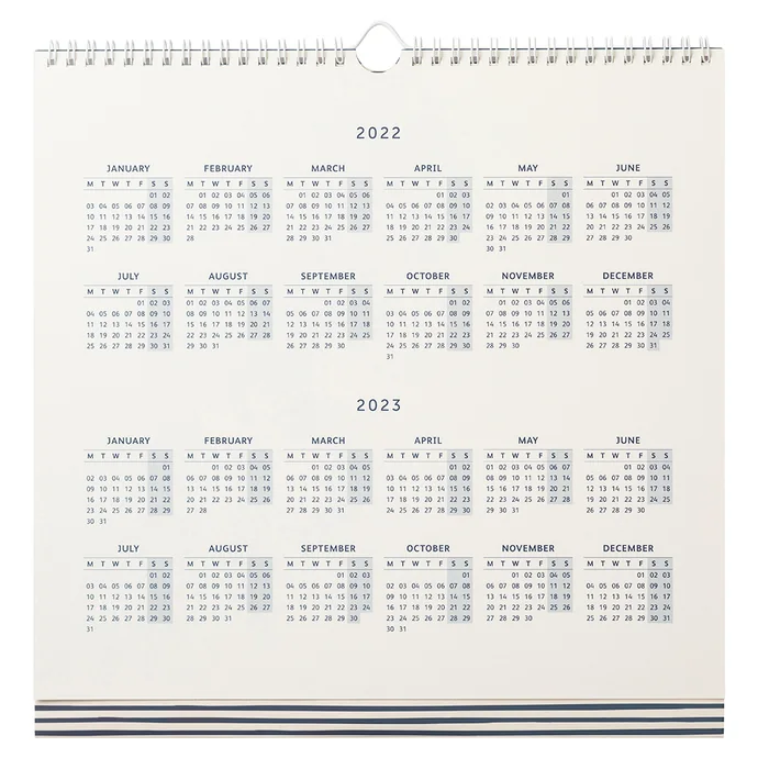 Rodinný týdenní kalendář Burgundy s propiskou 2022