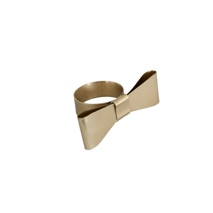 Kovový kroužek na ubrousky Bow Brass