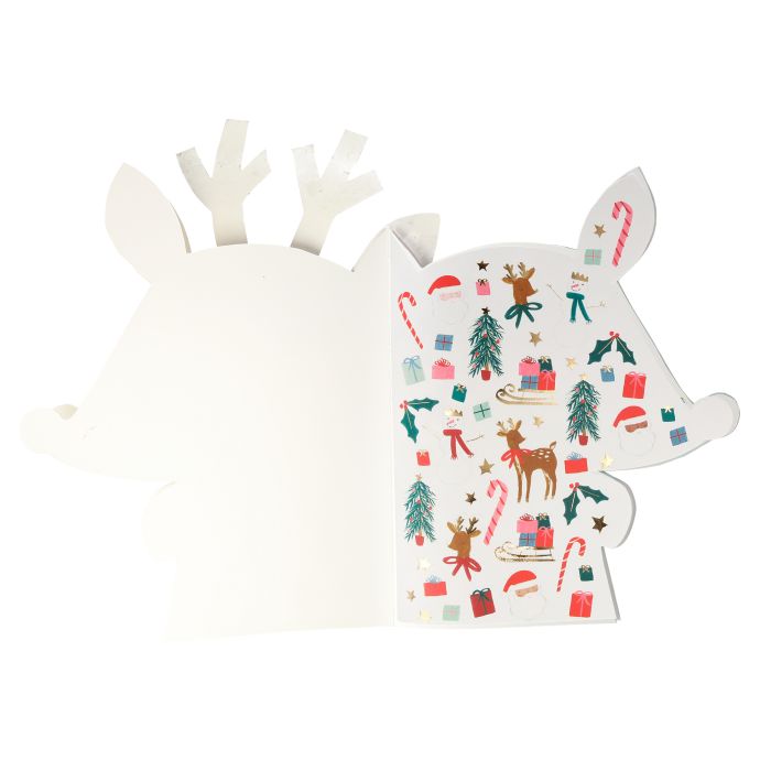Skicák s vánočními samolepkami Reindeer