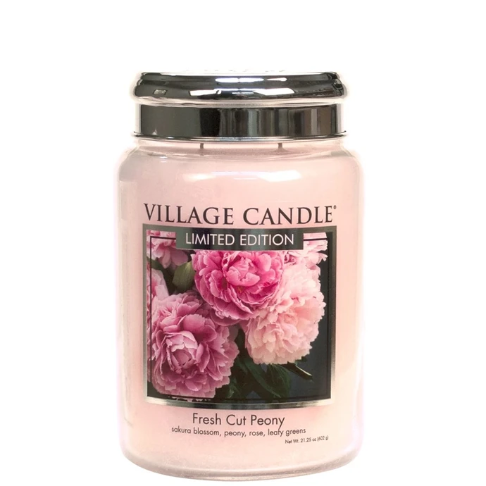 Svíčka Village Candle - Fresh Cut Peony 602g