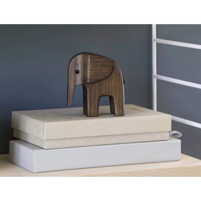 Dřevěný slon Baby Elephant Smoke Stained Ash