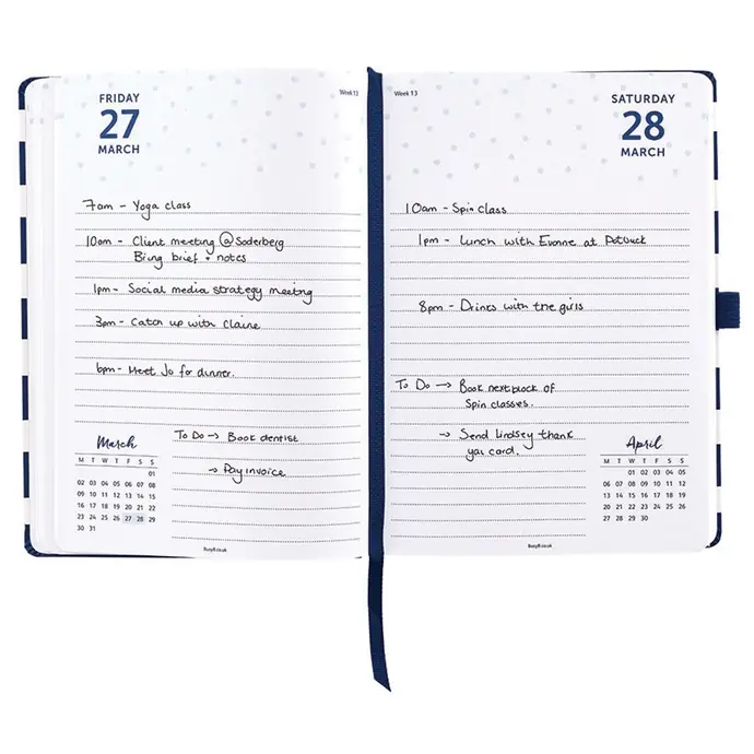 Diář Day a Page Diary 2020 Stripes & Dots