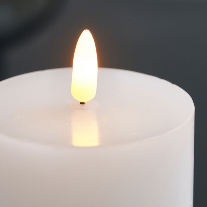 Vosková LED svíčka White 17,5 cm