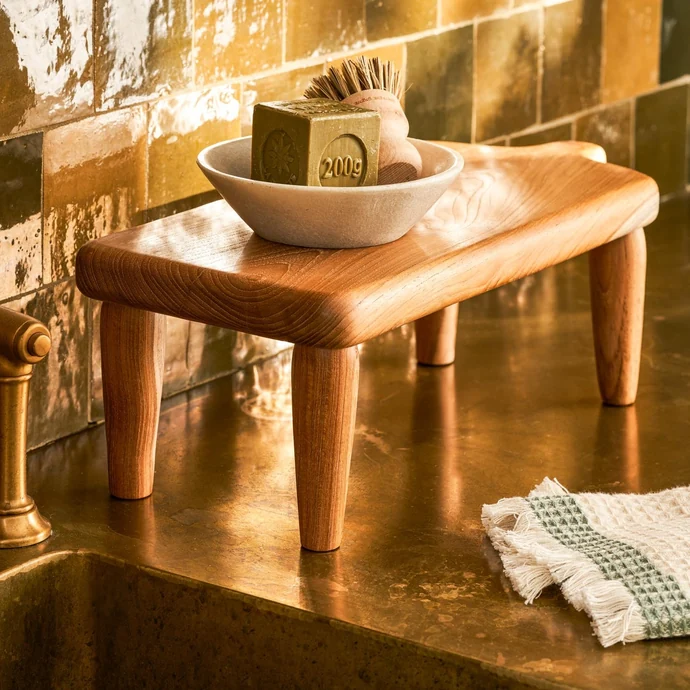 Servírovací prkénko na nožkách Teak Wood 45 cm
