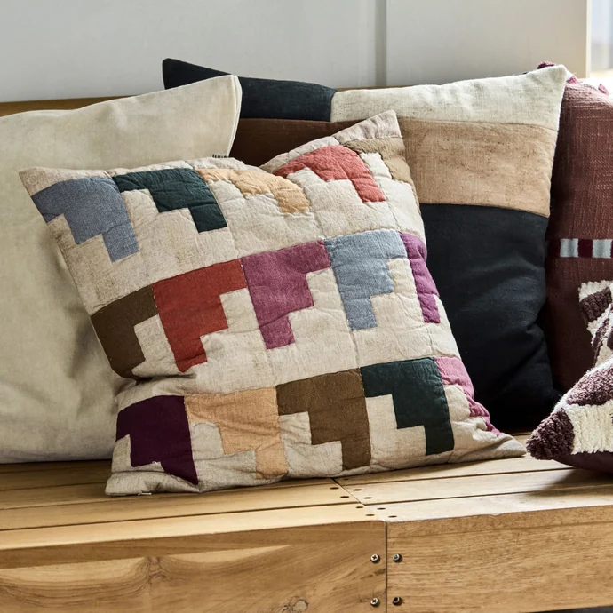 Prošívaný povlak na polštář Block Multi 50 × 50 cm