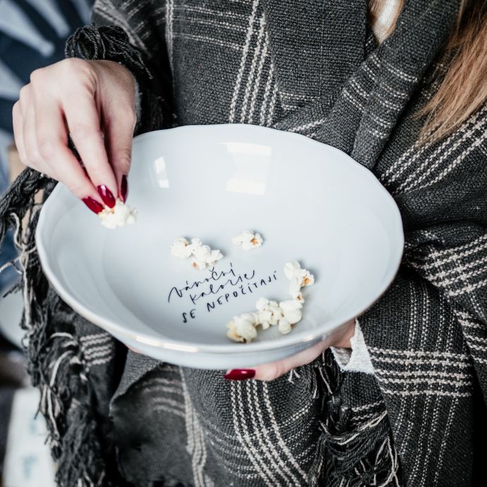 Porcelánová mísa Vánoční kalorie se nepočítají