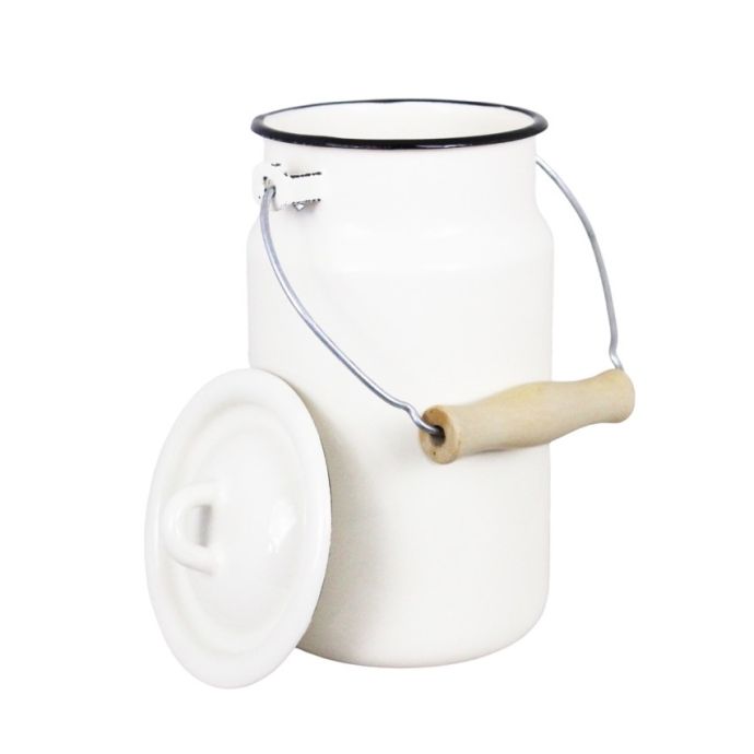 Smaltovaná konev na mléko Emils Off White 2 l