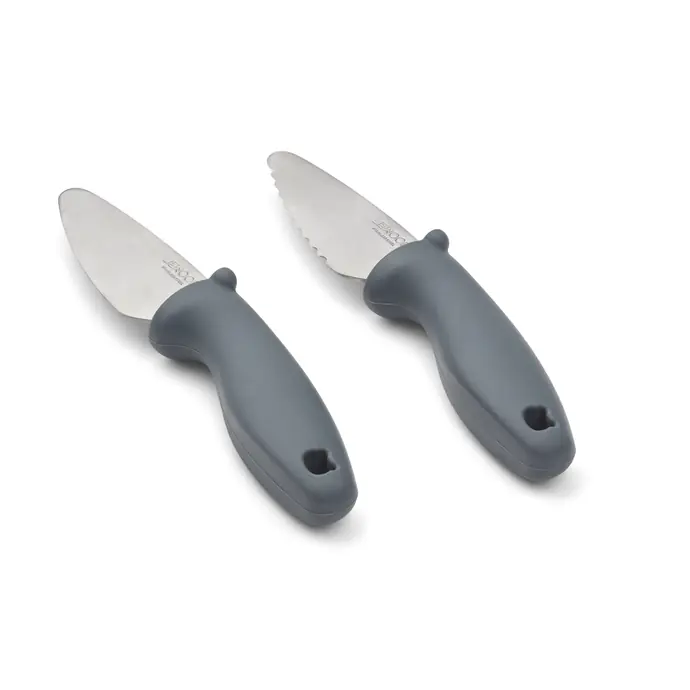 Dětský nožík Whale Blue – set 2 ks