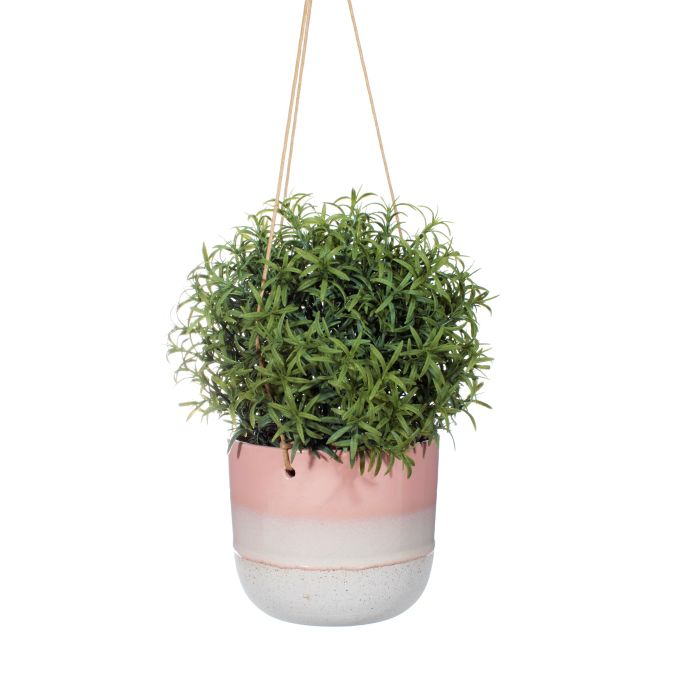 Závěsný obal na květináč Mojave Glaze Pink