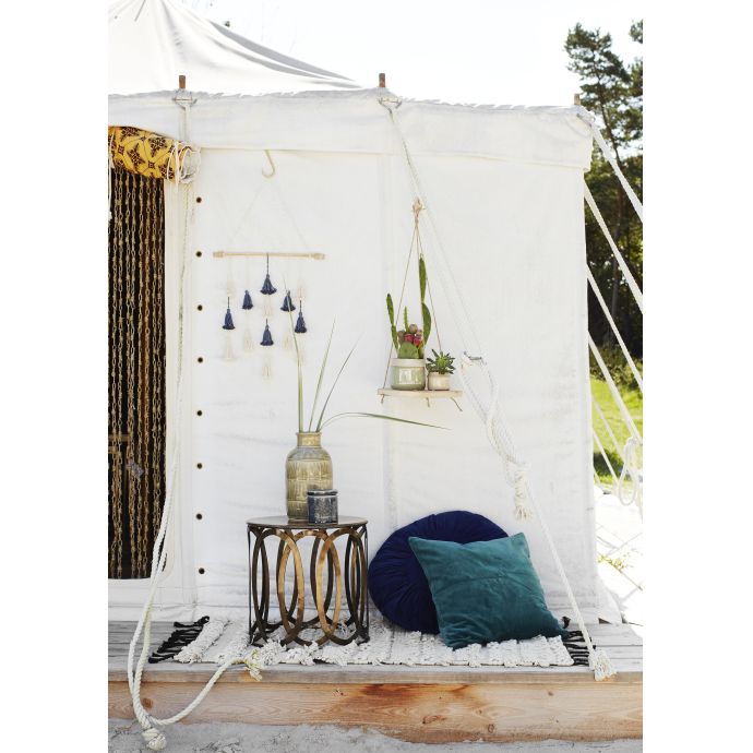 Koberec Tassels Cream/black 70x120 cm